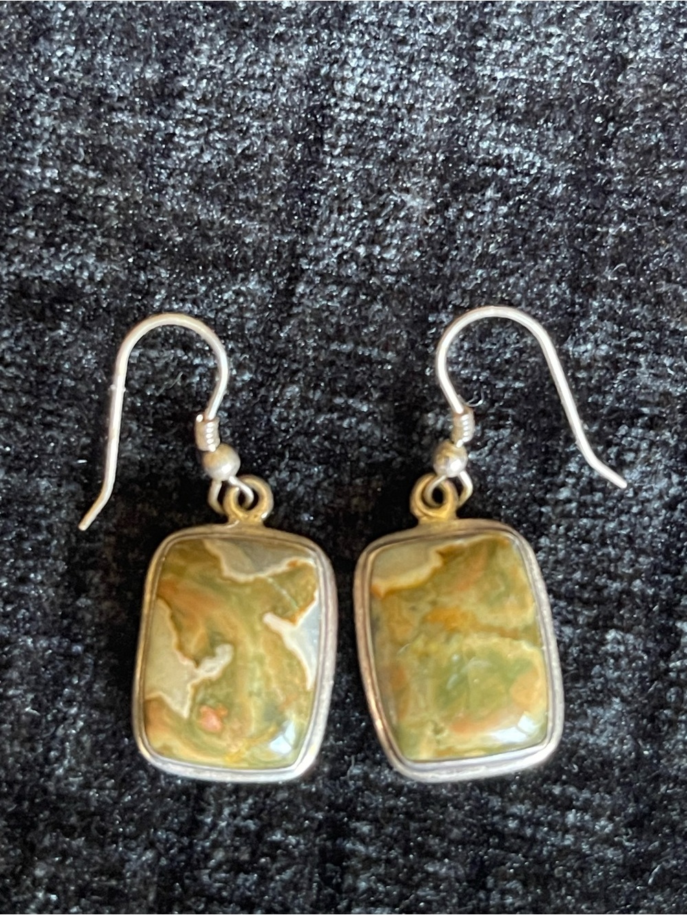 Ocean Jasper Madagascar Sterling Silver Earrings